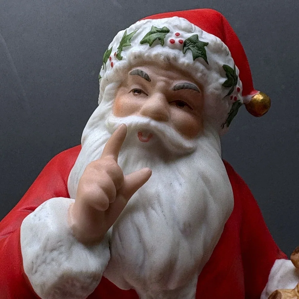 Avon 1993 Shushing Santa Claus Porcelain Figurine NO BOX